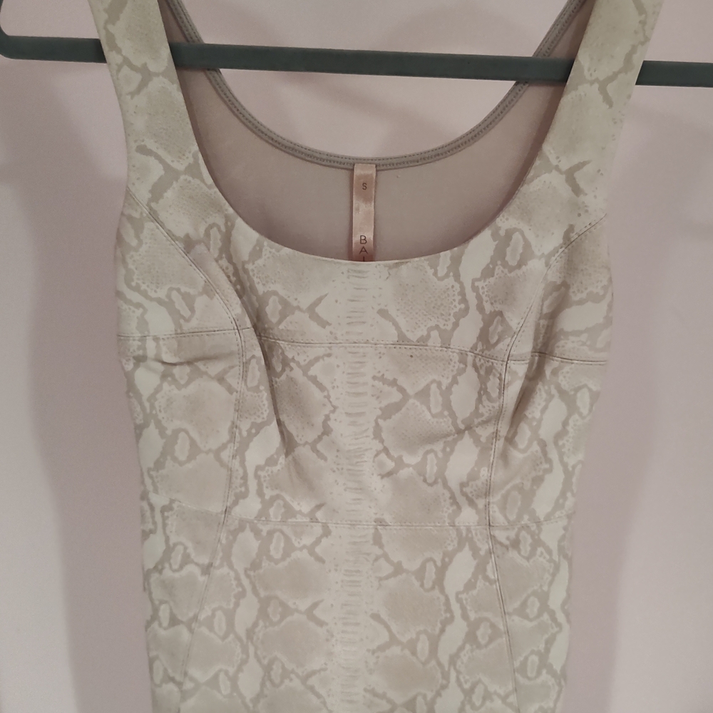 Bailey 44 Beige Snake Print Dress